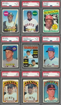 1969-1972 Topps Hall of Famers PSA-Graded Collection (11)